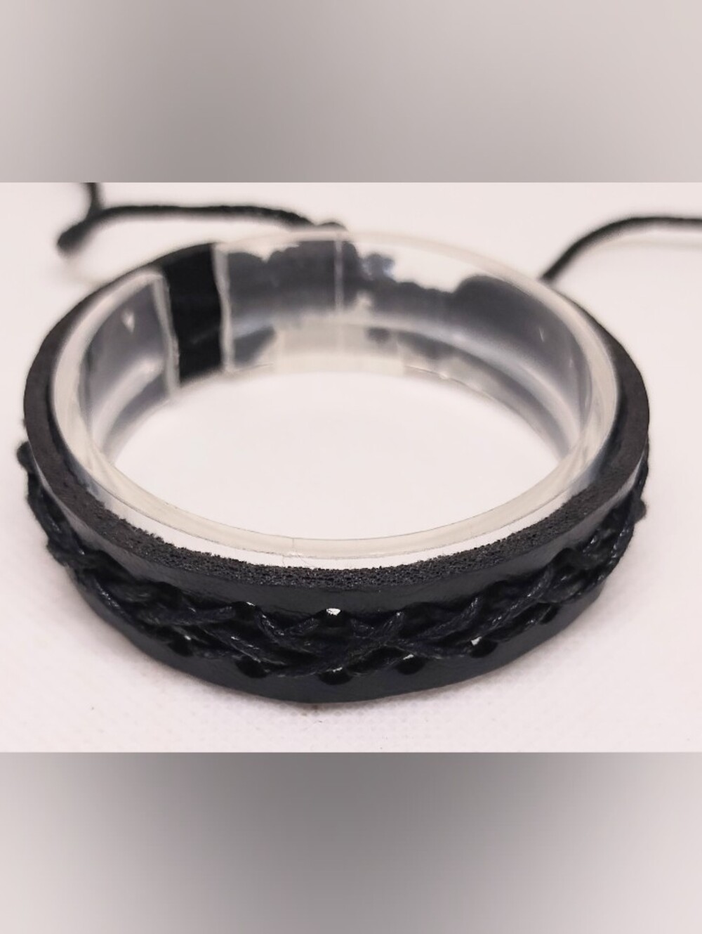 Men's Bracelet Leather Braided Black Jewelry New G20